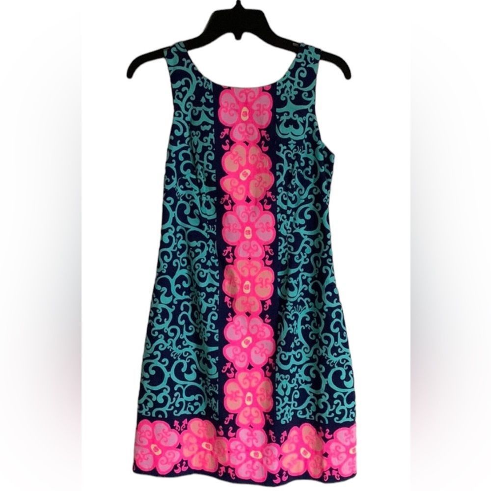 Lilly Pulitzer, Pink/Blue/Turquoise Slip Dress, Size Zero, NWOT.
